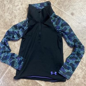 Under armour 3/4 zip girls pullover